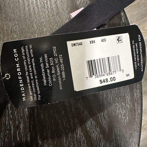 Maidenform One Fabulous Fit™ Body Black Underwire T-Shirt Demi Cup Bra 40D NWT - Picture 6 of 10